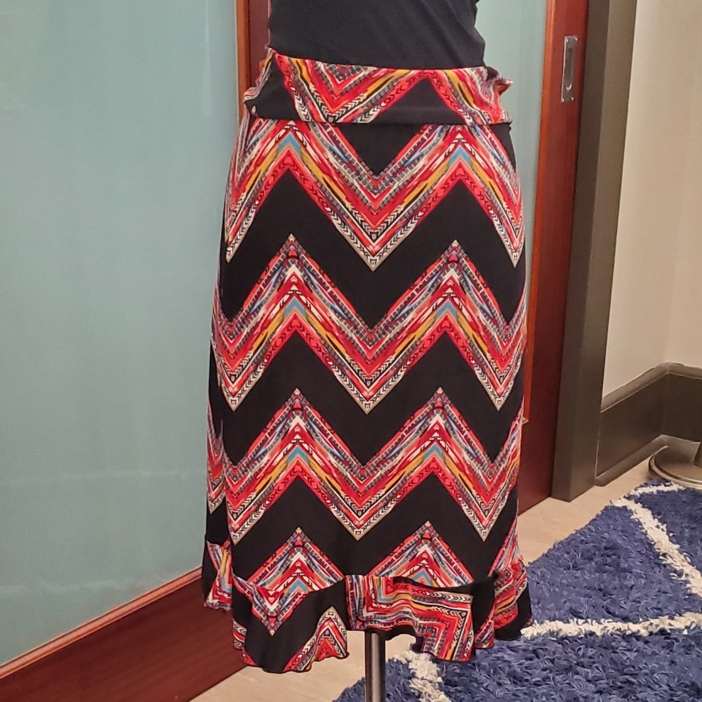 Summer Prints - Stretch Pencil Skirts with Ruffle Bottom Fits Small-Medium